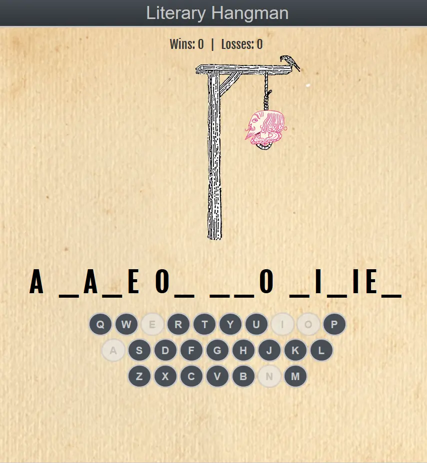 Literary Hangman