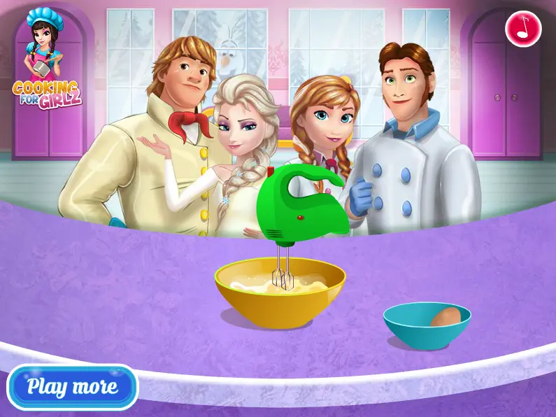 Frozen Family Cooking Wedding Cake