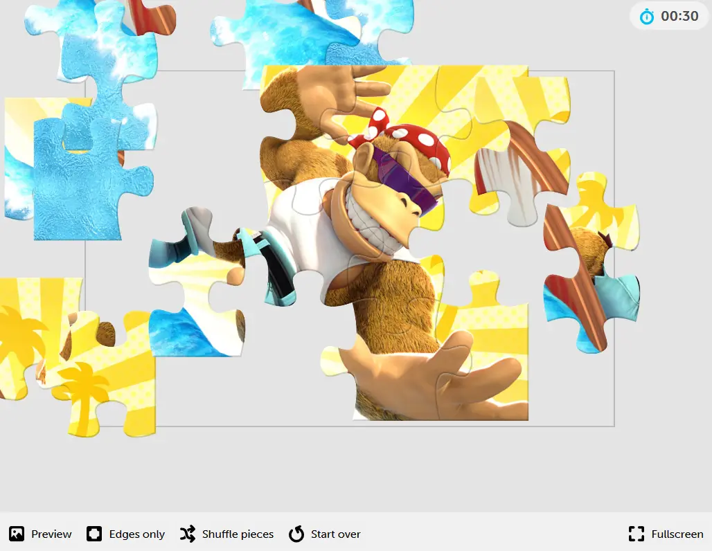 Free Online Jigsaw Puzzle Donkey Kong: Tropical Freeze