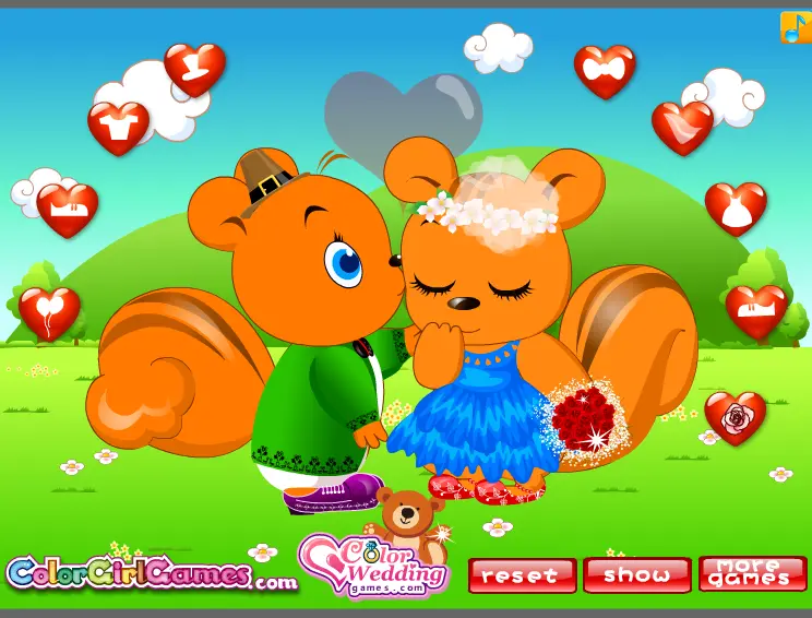 Cute Squirrel Wedding
