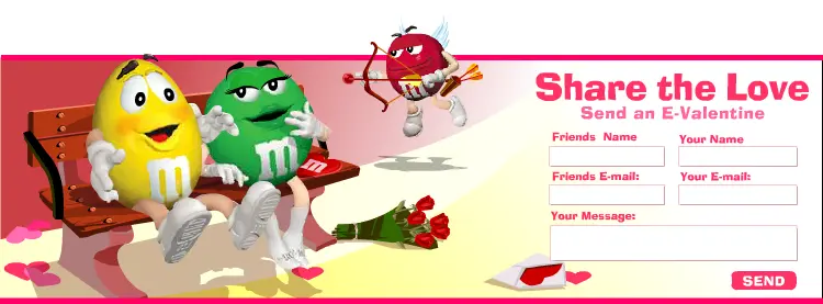 M&M's Valentines Day Ecard 2002