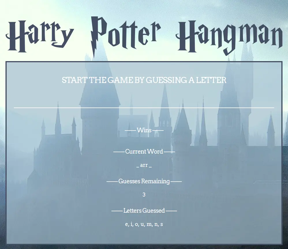 Harry Potter Hangman