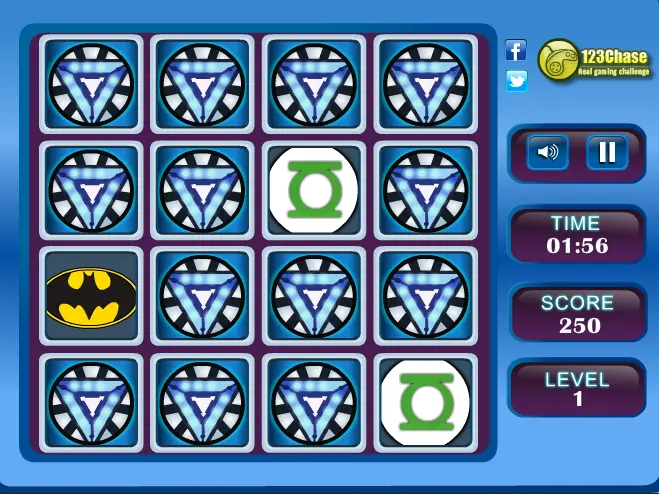 Super Hero Logos Memory Match