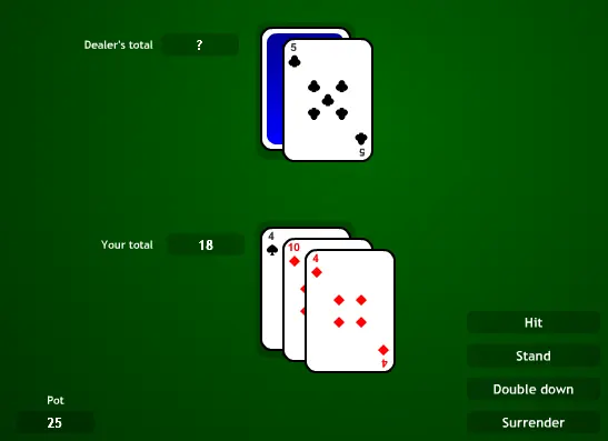 Black Jack Card Game