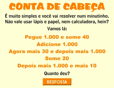 Conta de cabeça