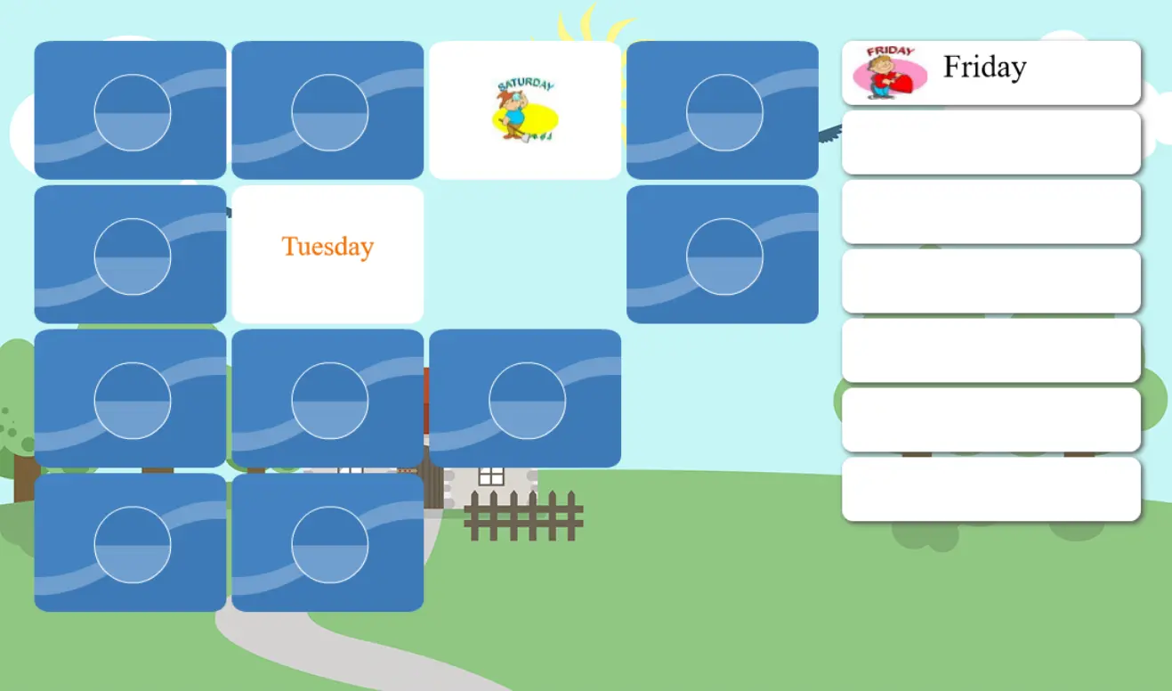Days of the Week Memory Game