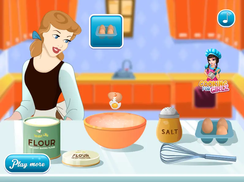 Cinderella Cooking Bunny Cake