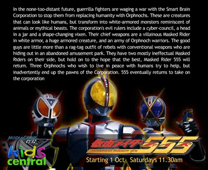 Kids Central Singapore: Masked Rider TV Program Information