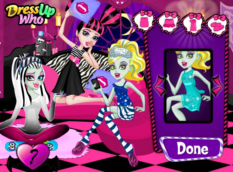 Monster Slumber Party Funny Faces