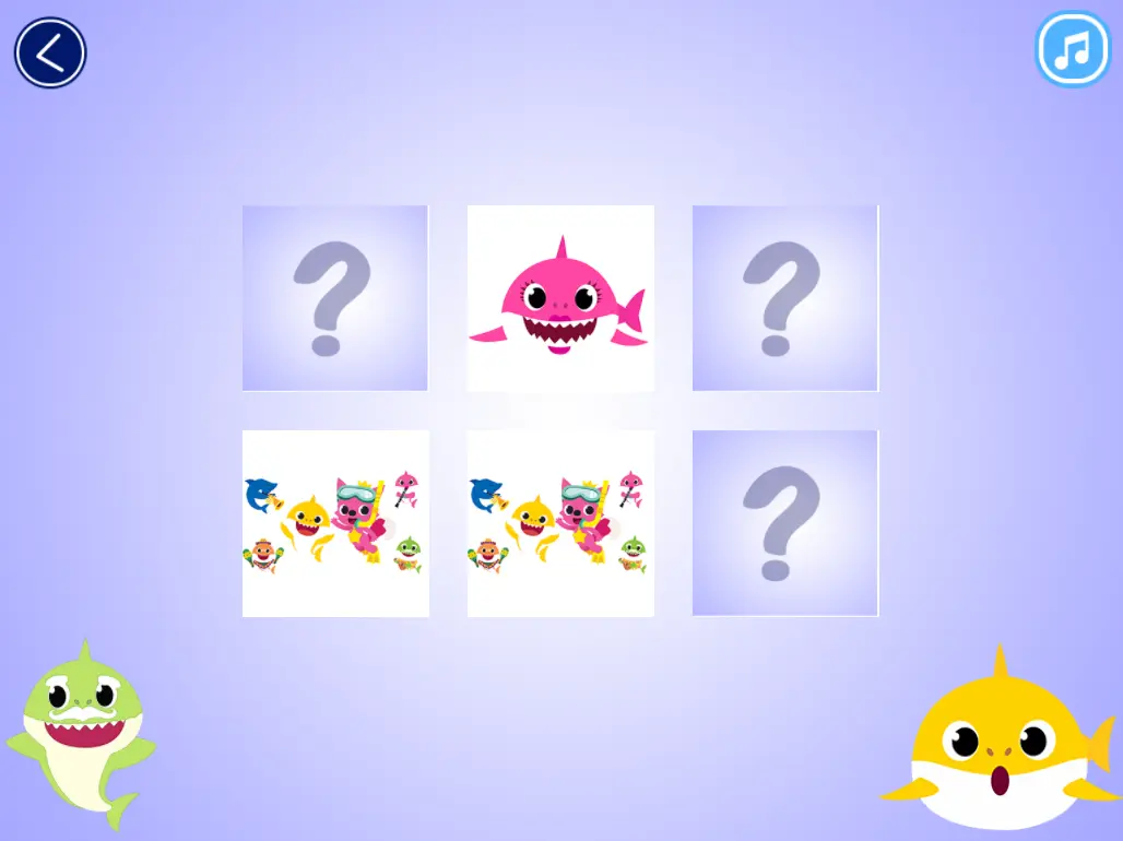 Baby Shark Memory Card Match