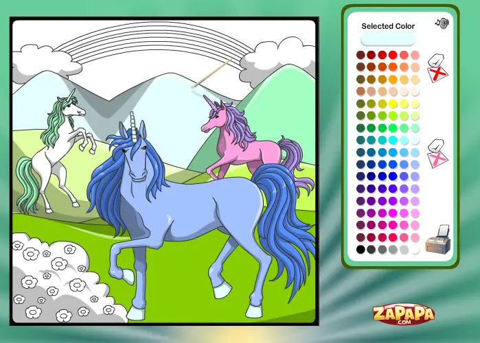 Unicorn Herd Coloring Game