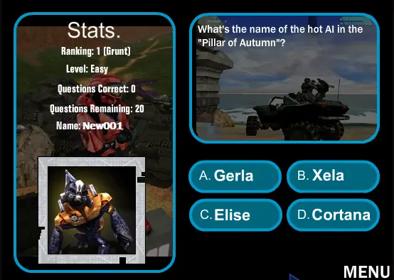 Halo PC Quiz