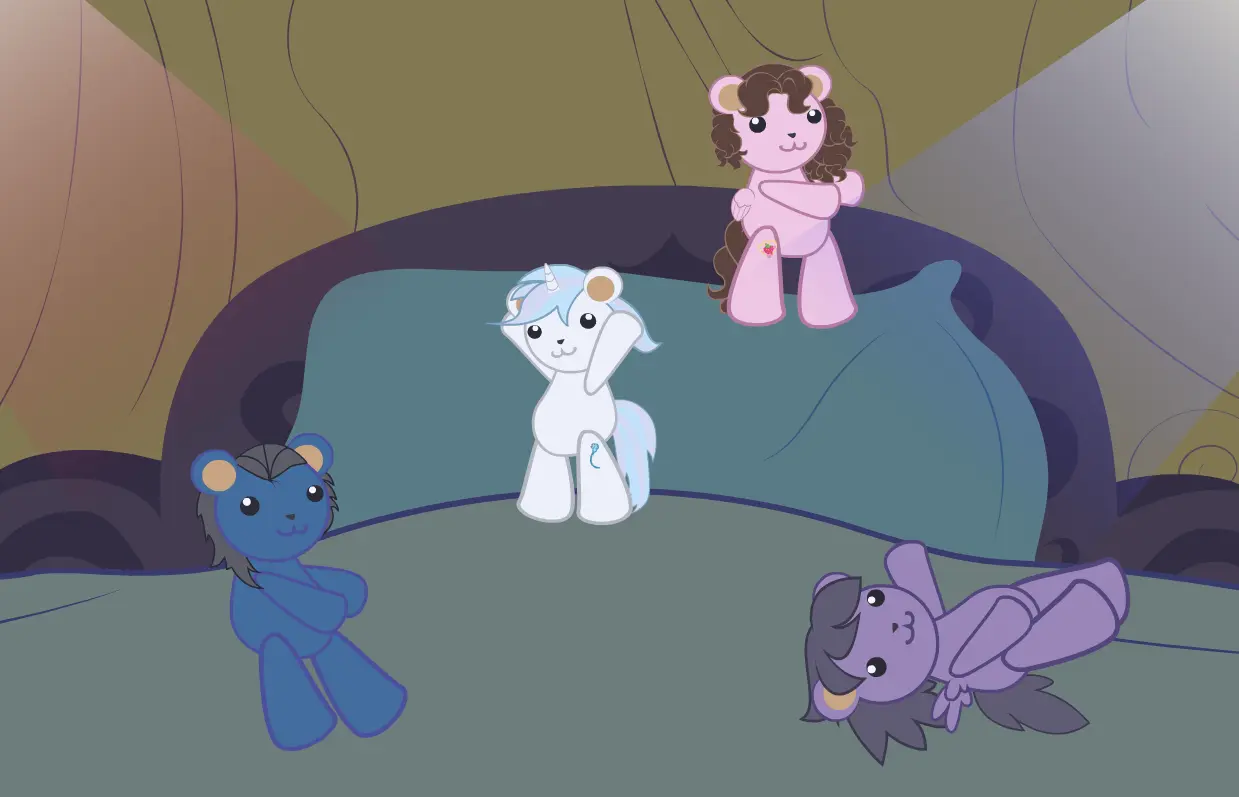 Party of dancing teddys