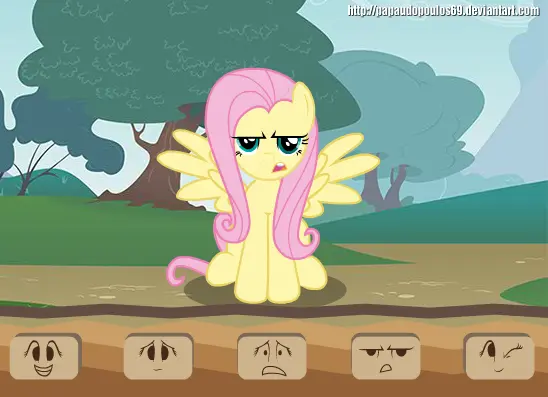 Reacting Fluttershy [animated]
