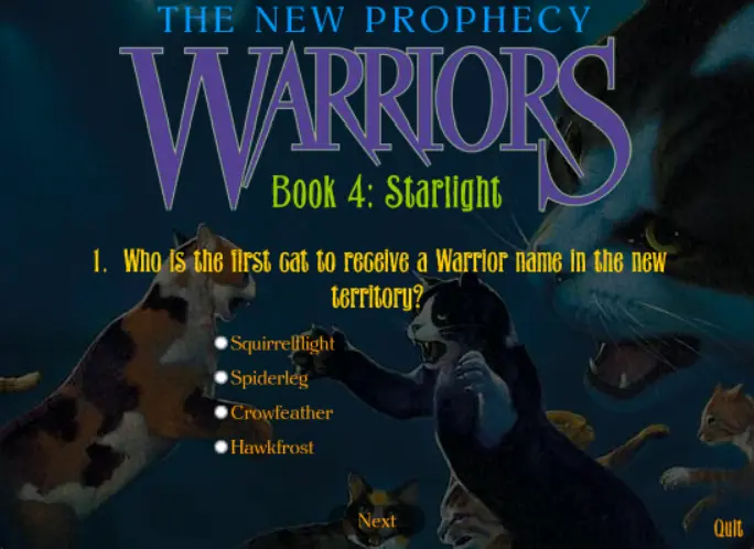 Warriors: The New Prophecy - Book 4: Starlight Quiz