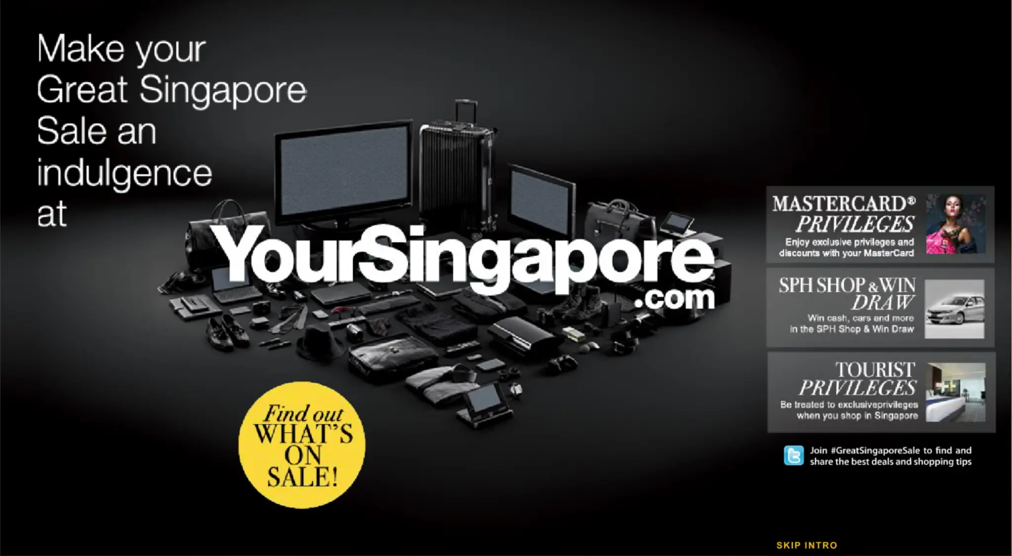 The Great Singapore Sale 2011 Website Intro