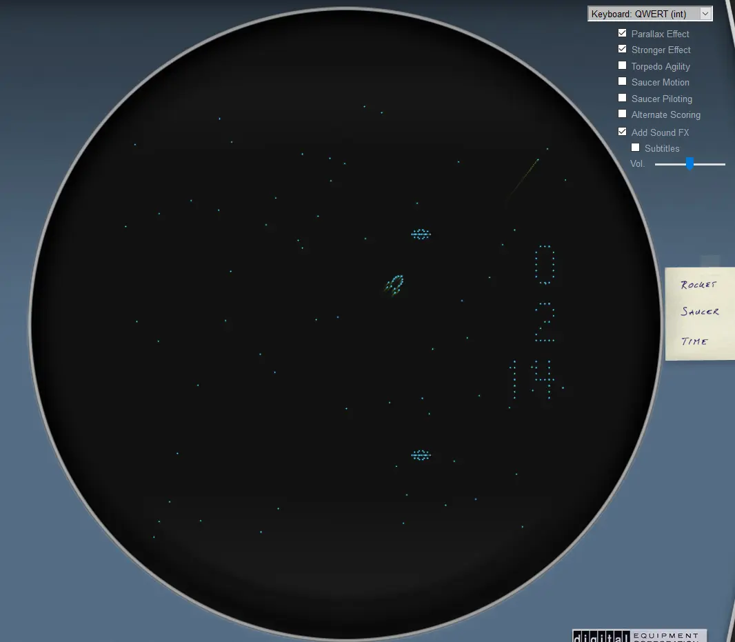 Ironic Computer Space Simulator
