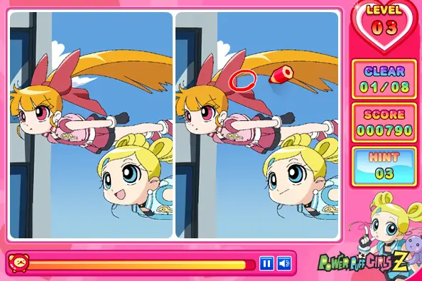 Powerpuff Girls Z: Spot the Difference