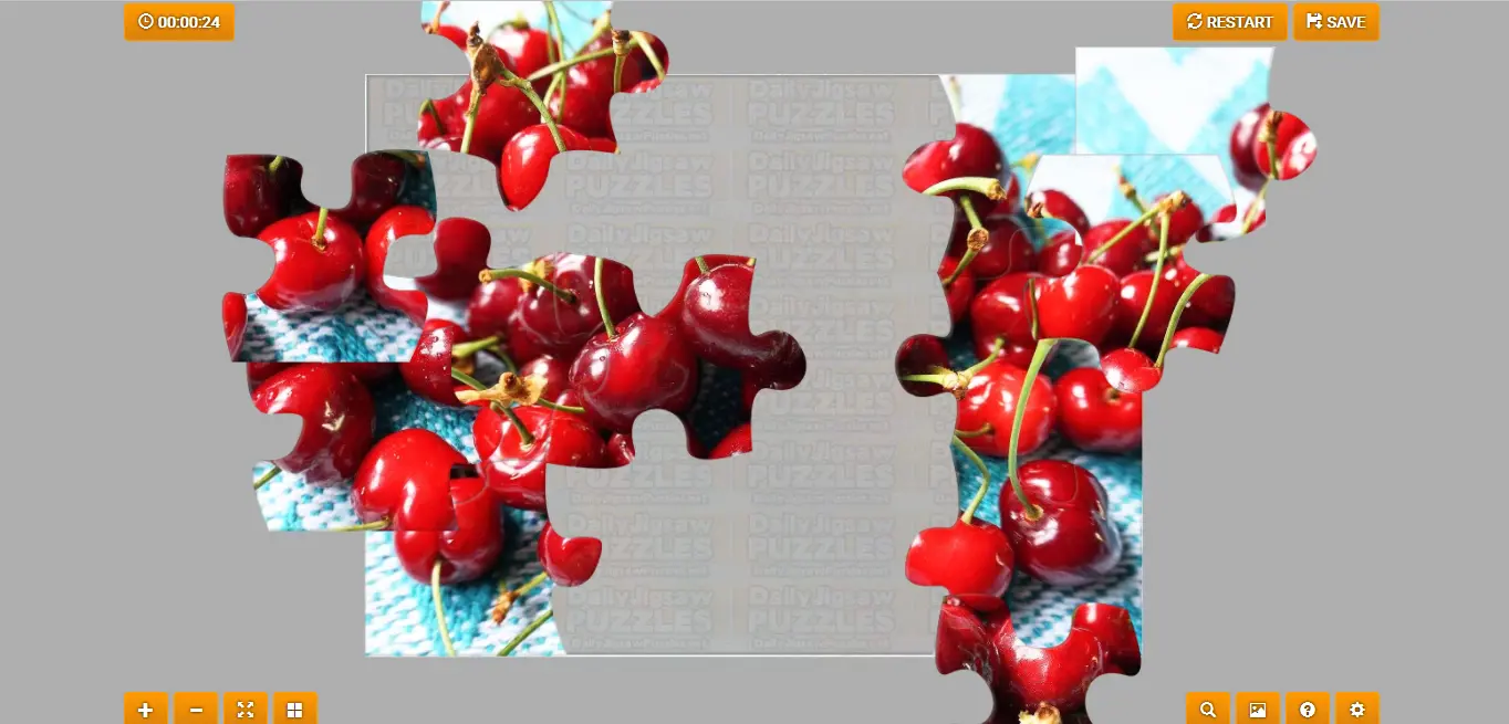 Freshly Picked Cherries Jigsaw Puzzle Game