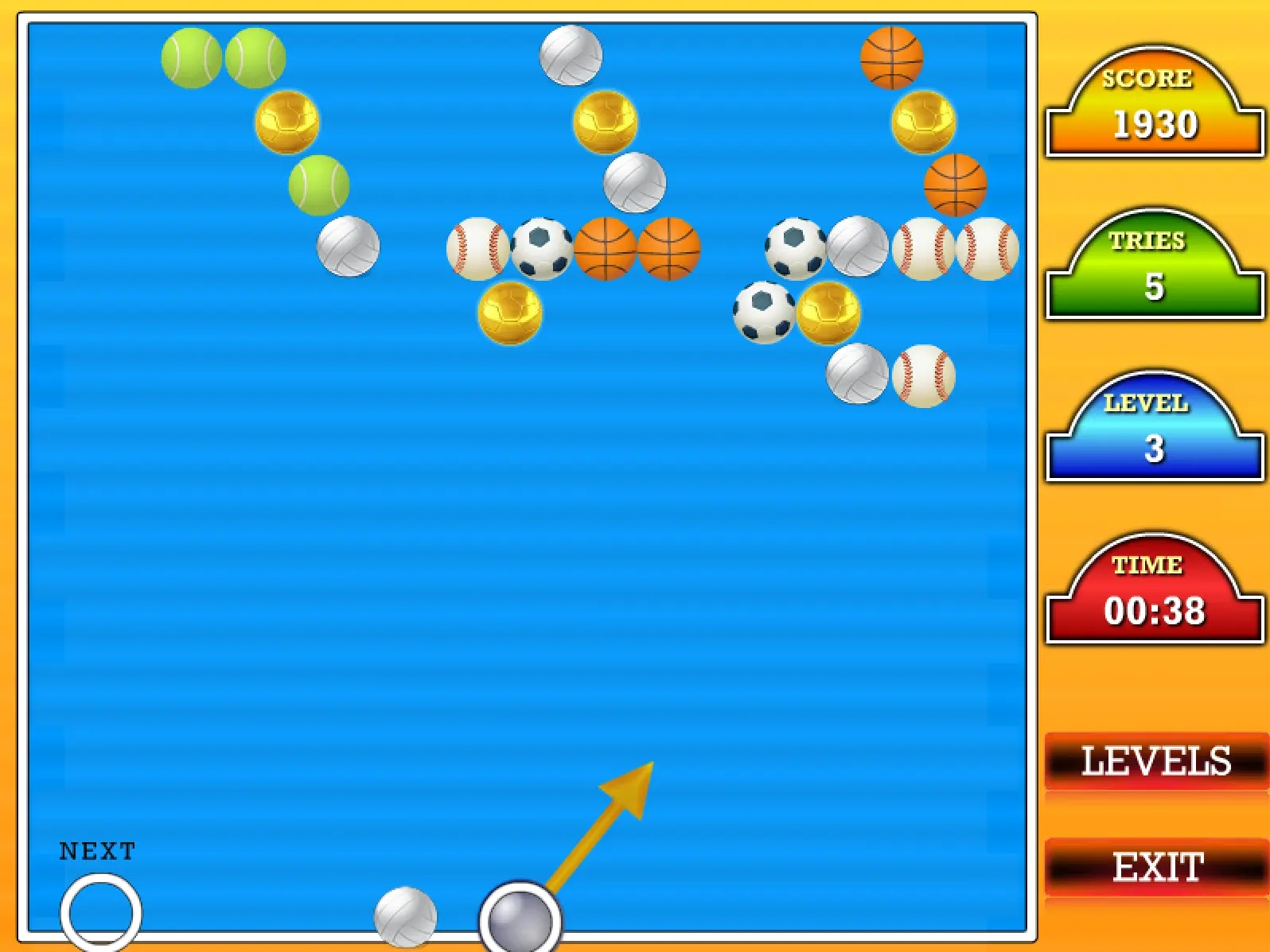 Golden Ball Shooter