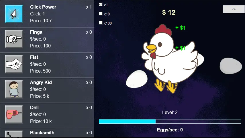 Idle Space Chicken