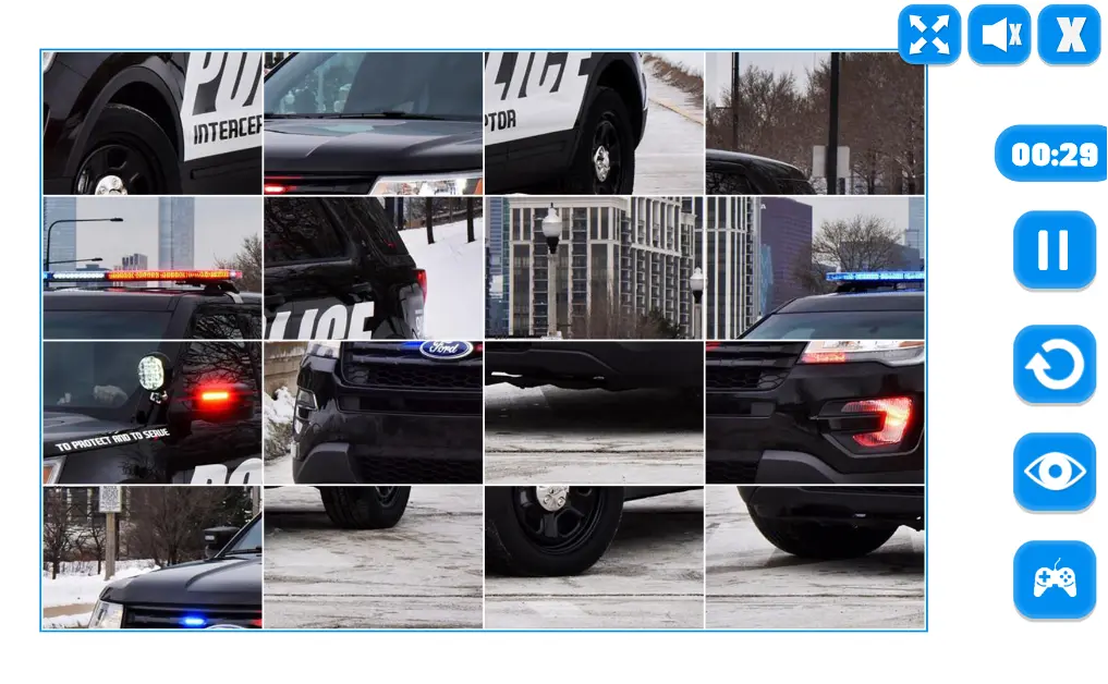 Police Cars Slide Puzzle