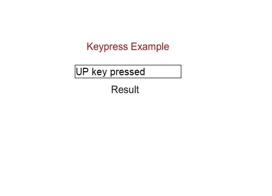 Keypress Example