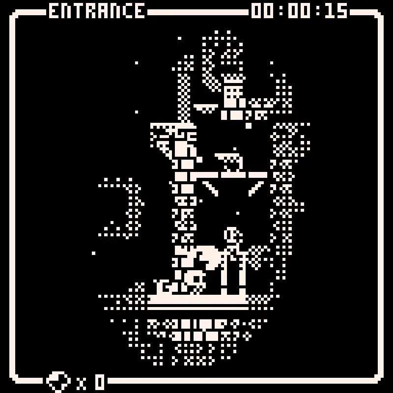 The Pixel Maze: 1-bit Adventure Game
