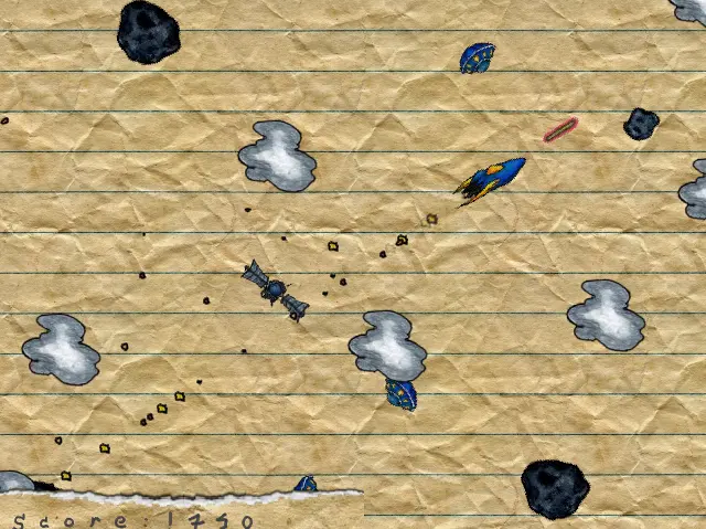 The Paper Arcade: Asteroids [Color Pencil]
