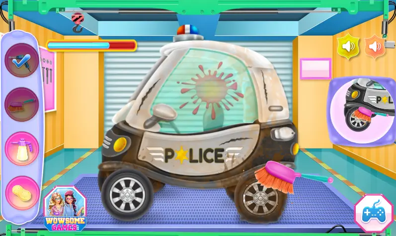 Baby Police Car Wash