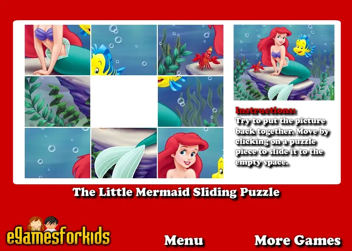 The Little Mermaid Sliding Puzzle
