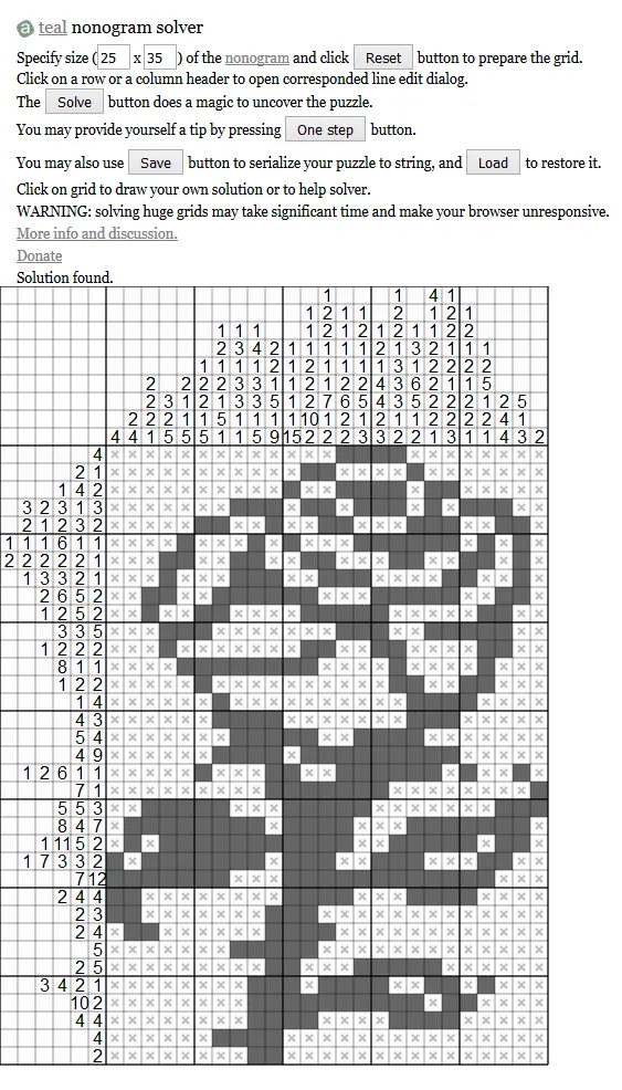 teal nonogram solver
