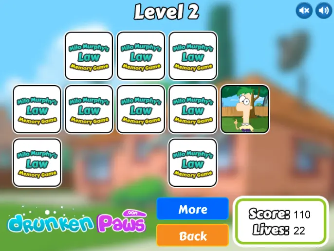 Milo Murphy's Law Memory Game