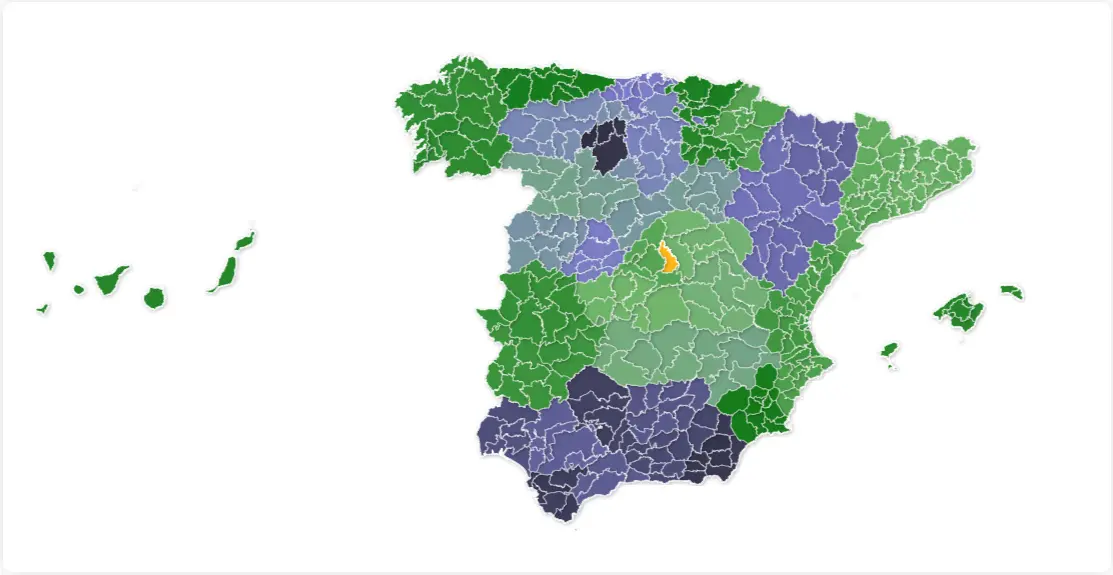 Spanish Map Chart