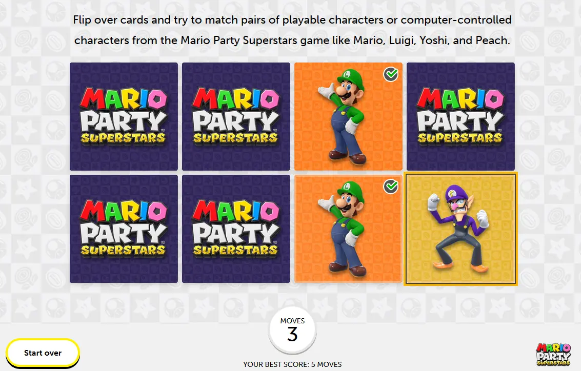Mario Party Superstars Memory Match-Up