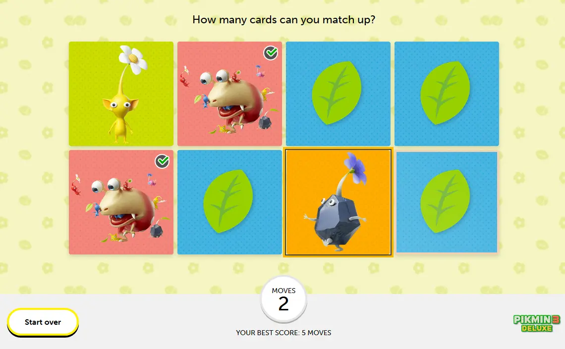 Pikmin 3 Deluxe Memory Match-Up