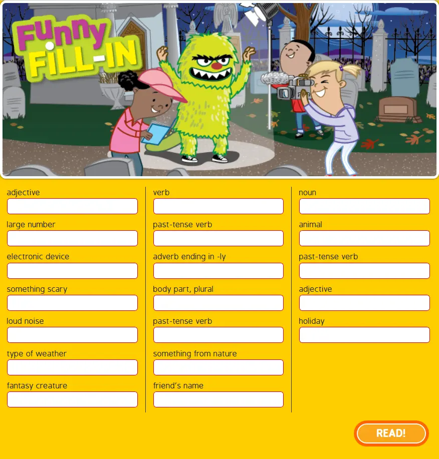 Funny Fill-In: Happy Haunting