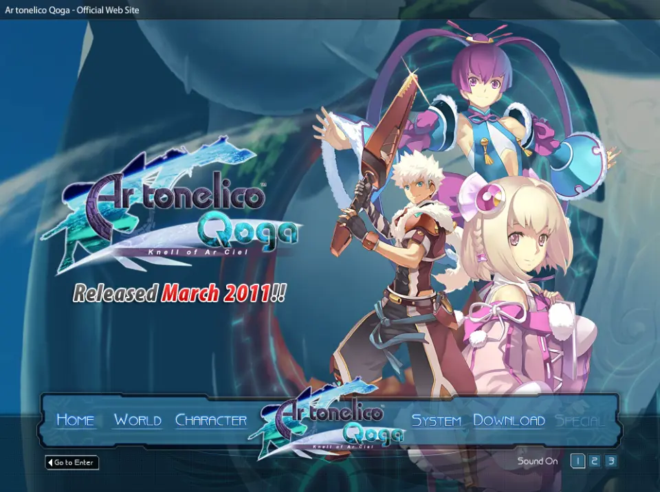 Ar tonelico Qoga: Knell of Ar Ciel Microsite