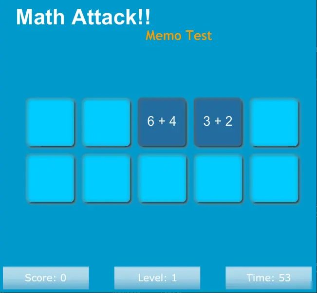 Math Attack!! Memo Test