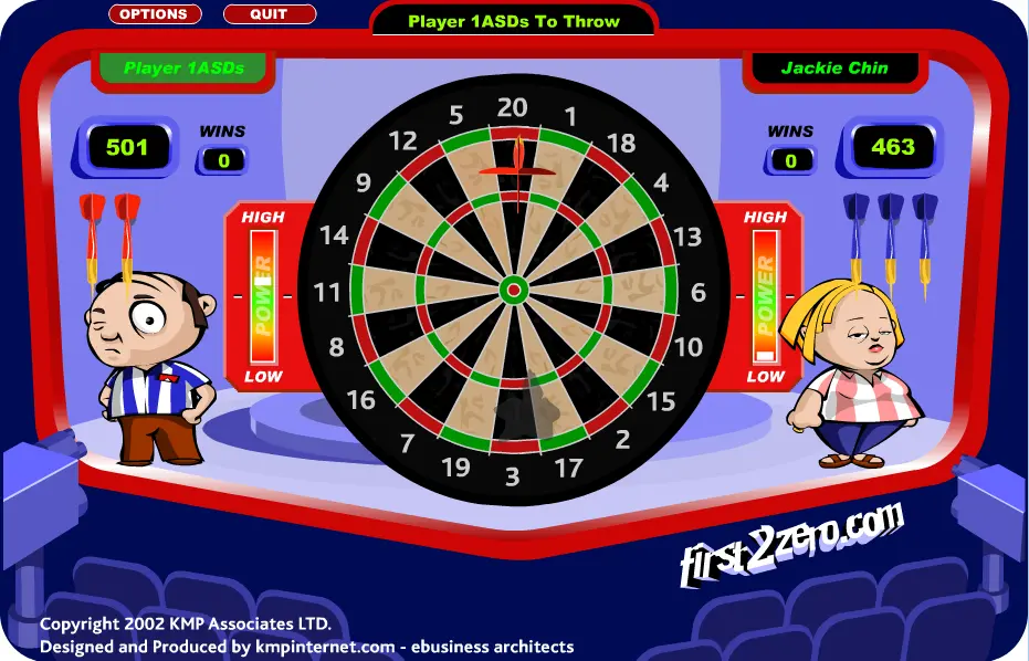 First 2 Zero Darts