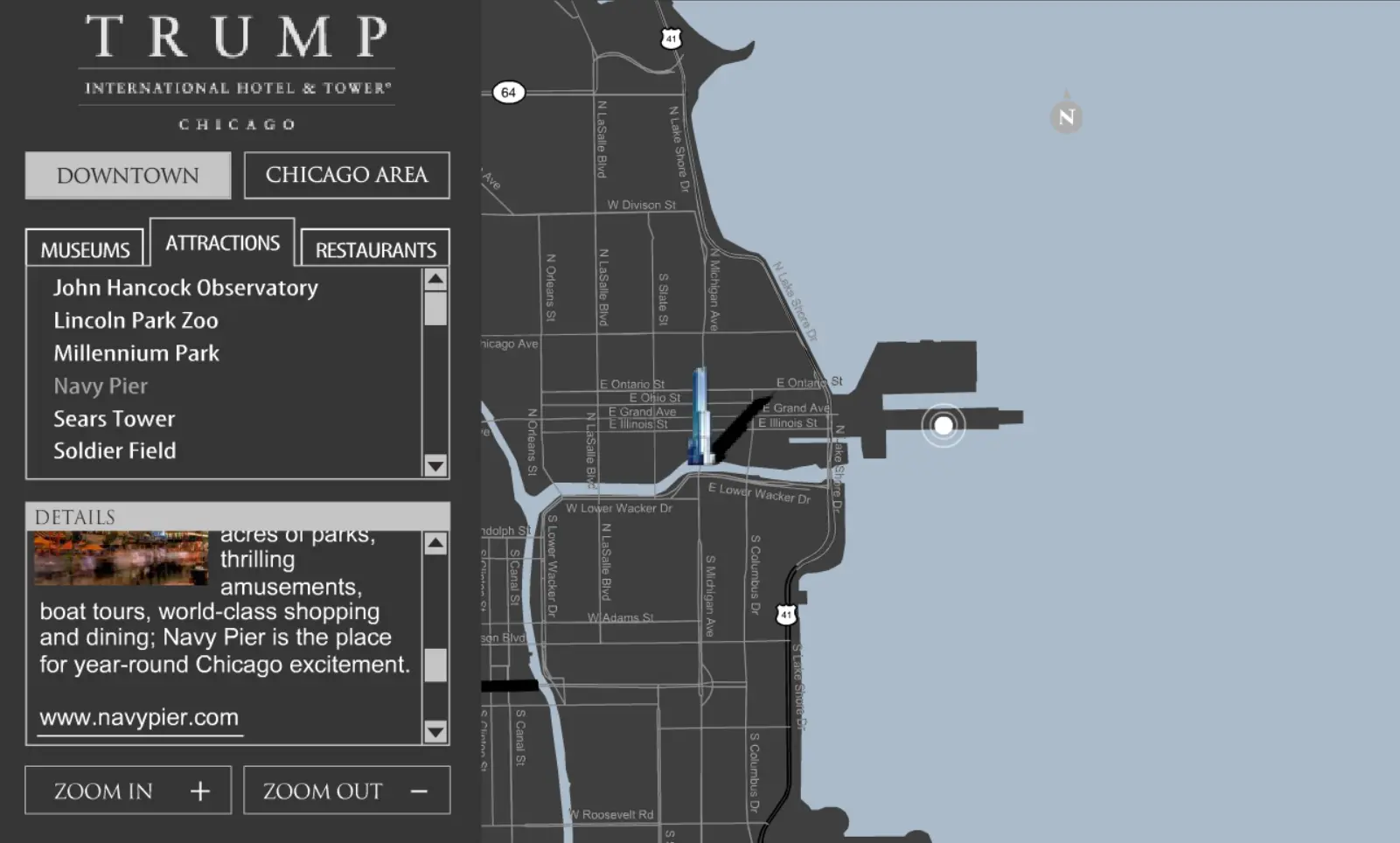 Trump International Hotel & Tower Chicago - Interactive Map
