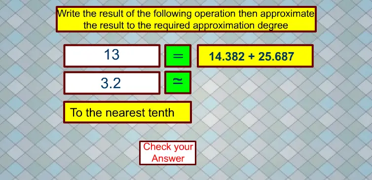 Approximation