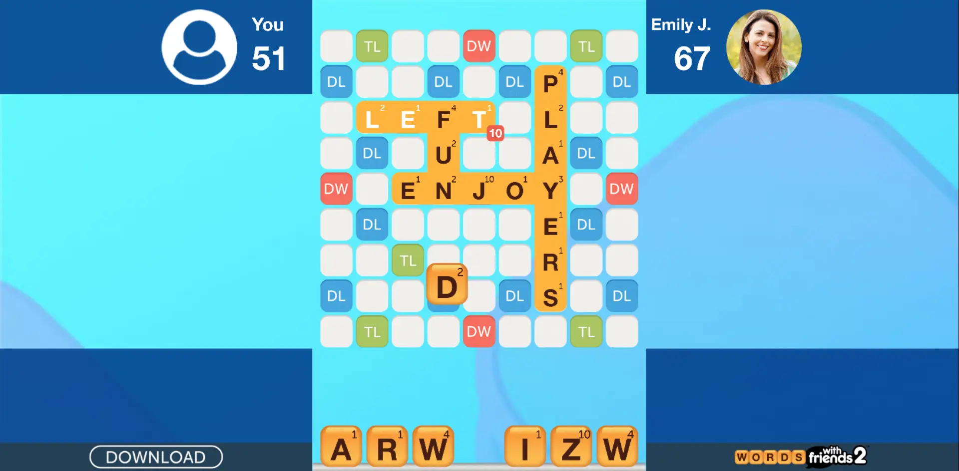 Words With Friends 2 Playable Ad