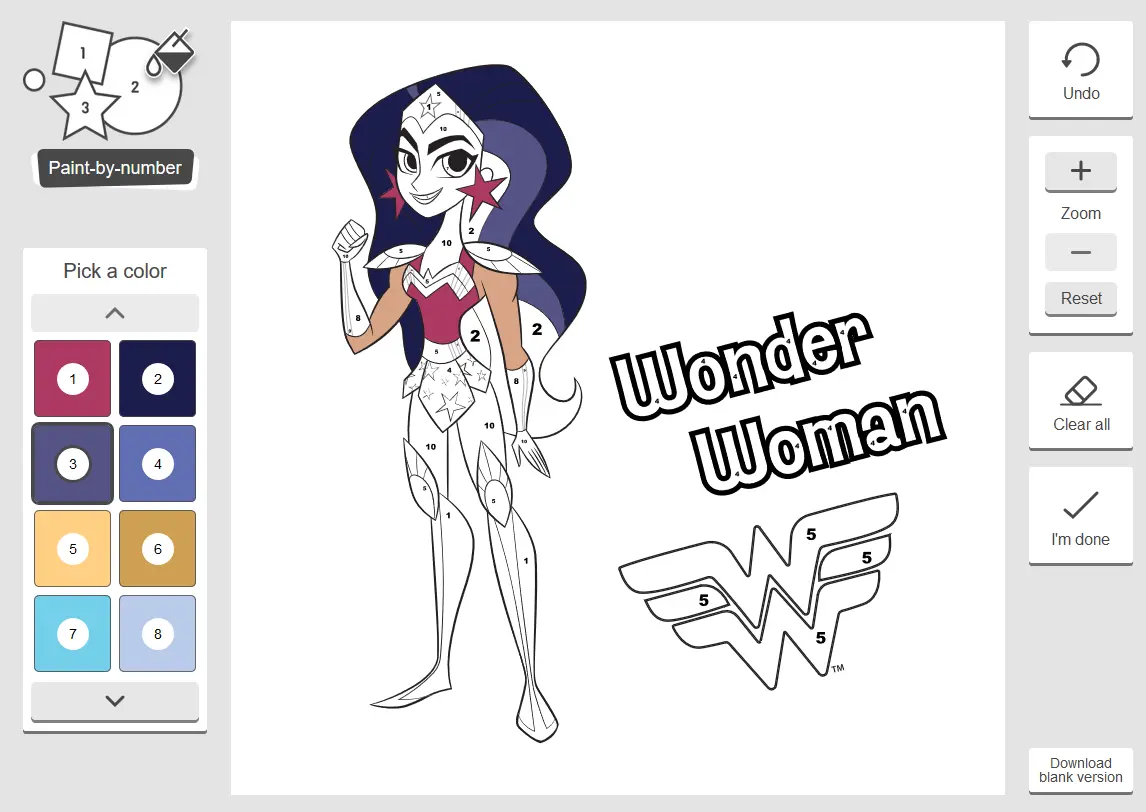 Wonder Woman Paint-by-Number