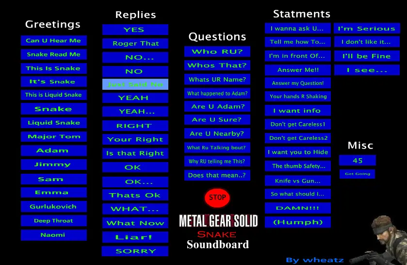 MGS Snake Soundboard