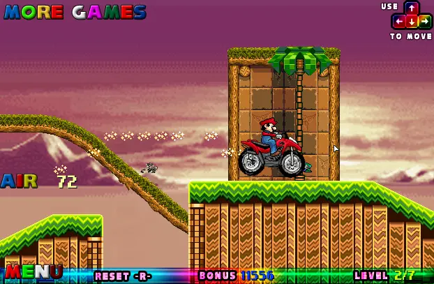 Mario ATV In Sonic Land
