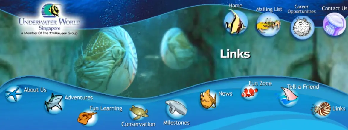 Underwater World Singapore Links Banner