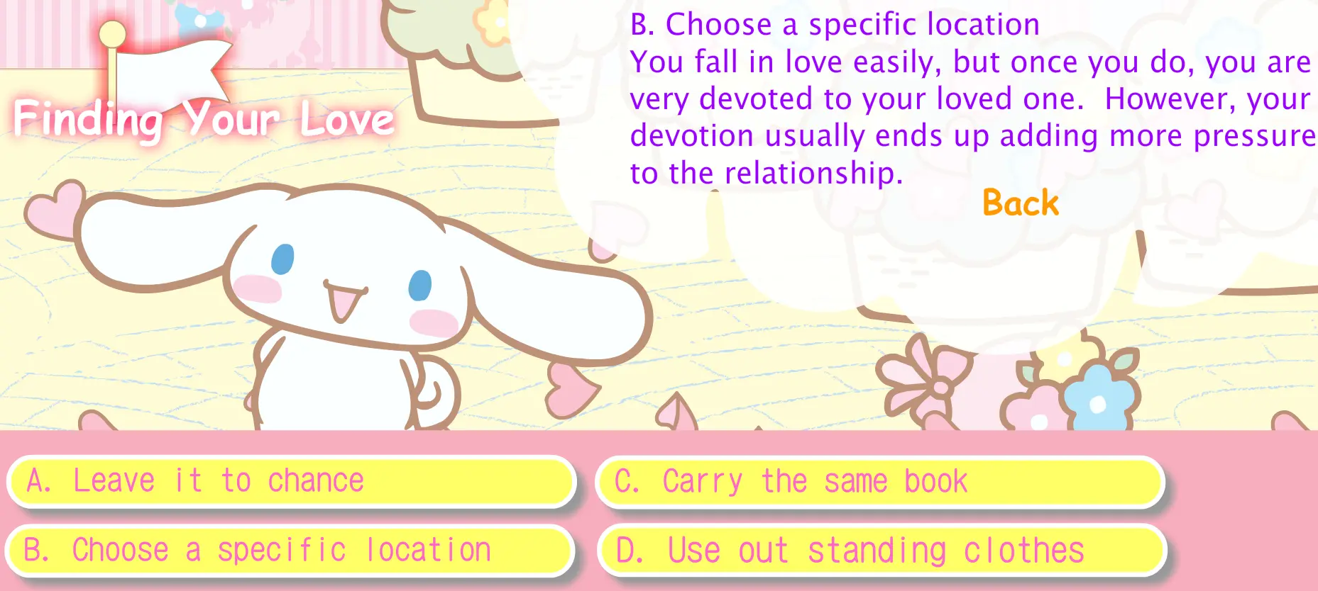 SanrioTown Quiz Center: Finding Your Love Quiz
