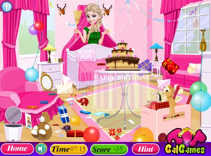 Princess Elsa Birthday Cleaning