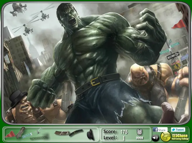 The Incredible Hulk - Hidden Objects